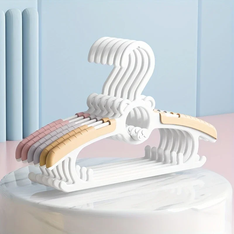 Hangers for Closet, Non-Slip Clothes Hangers, Pink  Grey Adjustable Toddler Hanger for Girl Boy Hangers, Space Saving