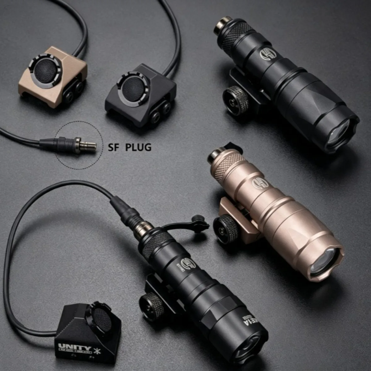 SureFire M300B M300C Scout Light with Unity AXON Functional Remote Pressure Switch Fits 20mm Rail Tactical Training Lighting