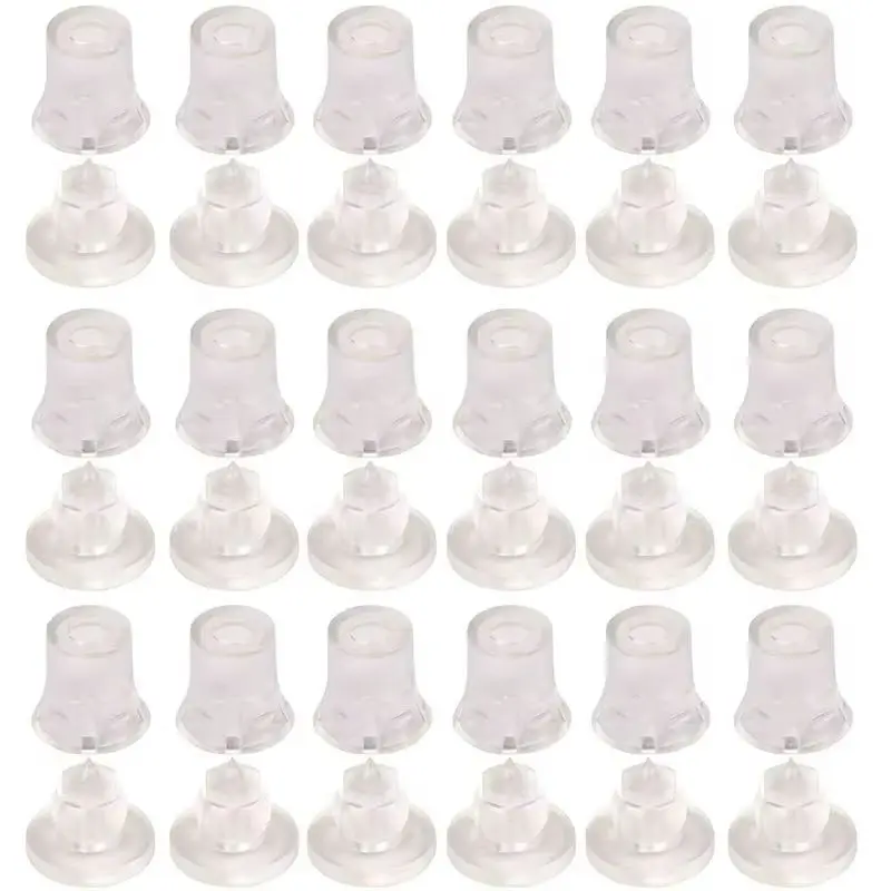 

500PCS Transparent Acrylic Clip-In Standoffs Invisible Hidden Plastic Screws for Signage Wall Mount Advertising Nails