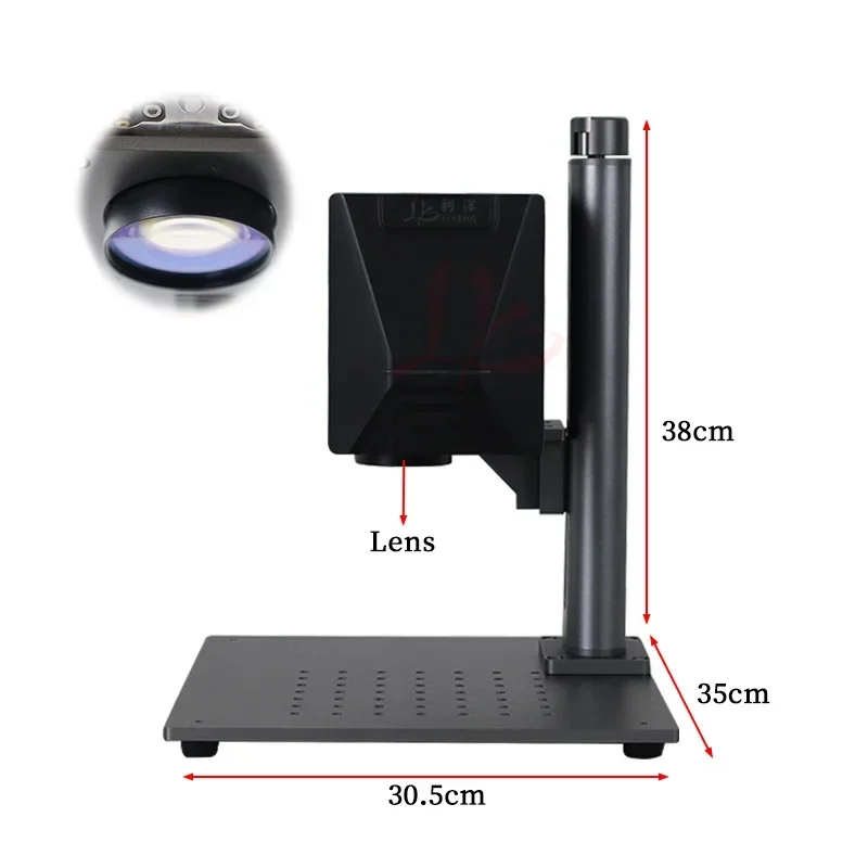 LY Mini Desktop Fiber Laser Marking Machine 20W Support Rotation Roller Axis Metal PVC Plastic Stainless Steel Cartoon Package