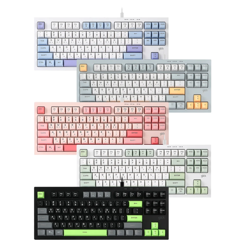 Gicklinker Office Pro Opk50 Silence m Rgb لوحة مفاتيح مقاومة للماء بدون ضوضاء 87 مفتاحًا