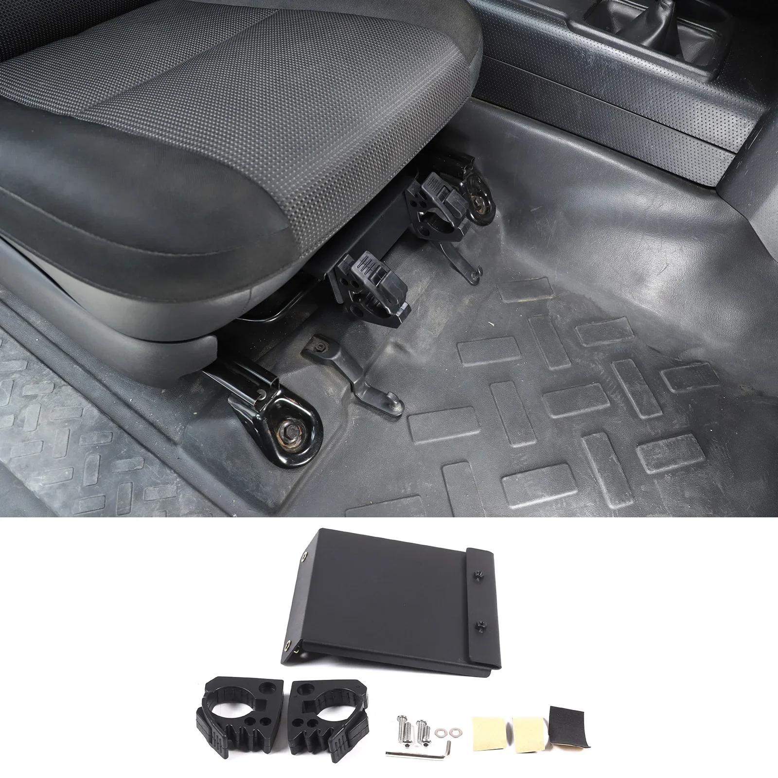 For 2007-2021 Toyota FJ Cruiser ABS/Carbon Steel BlackCar Passenger Seat Umbrella Barrel Flashlight Holder Box Car Accessories