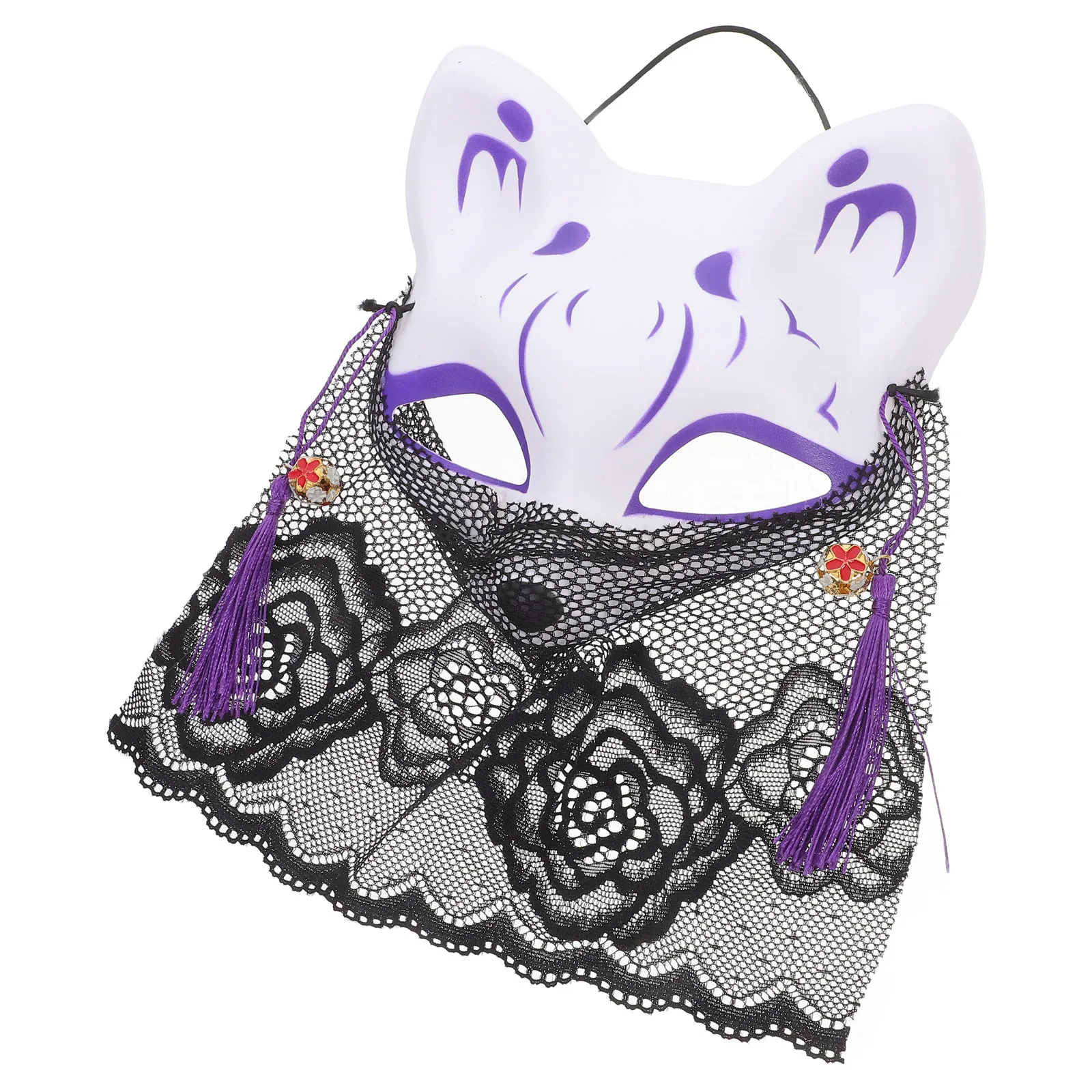 

Exquisite Half Face Fox Masquerade Party Costume Carnival Cosplay For Women Decorative Animal Portable Reusable Prop Festival
