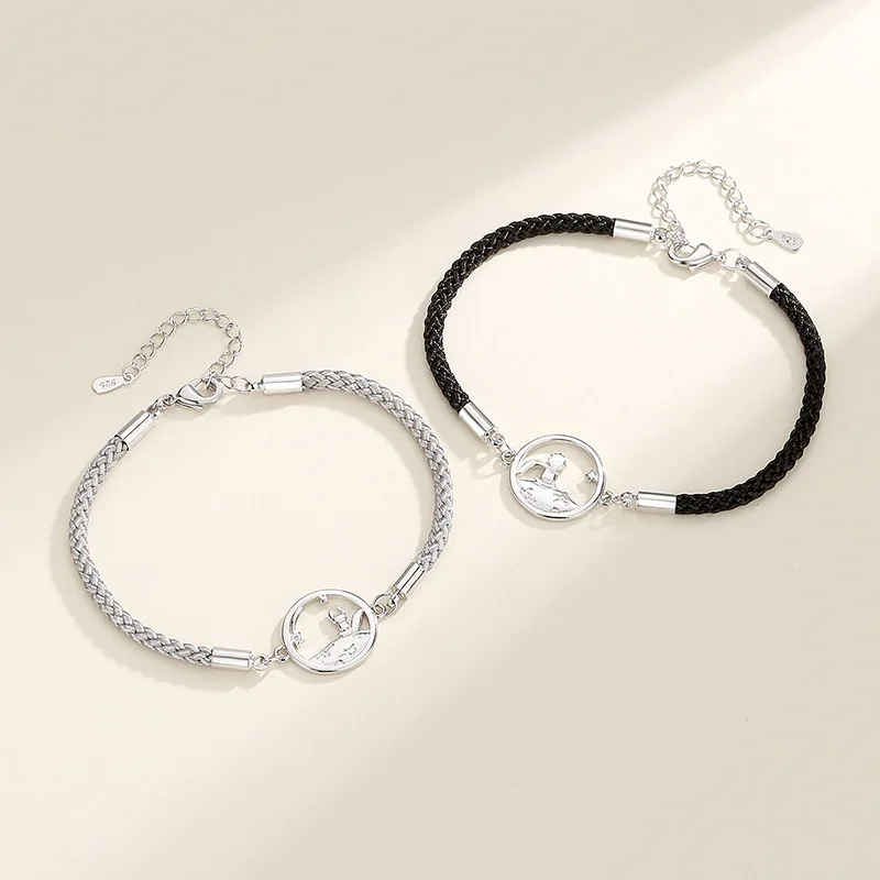 Fashion Creative Fox Little Prince Couple Bracelets Sets For Women Men Adjustable Braiding Handwear Matching Lover Gifts Accesso