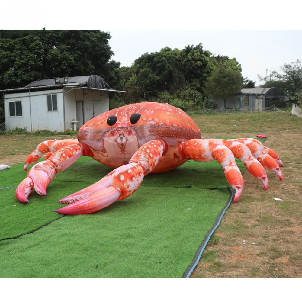 Giant Inflatable  2024 New Lifelike  Crab Blow Up Seafood For Advertisement Restaurant Roof Decoration