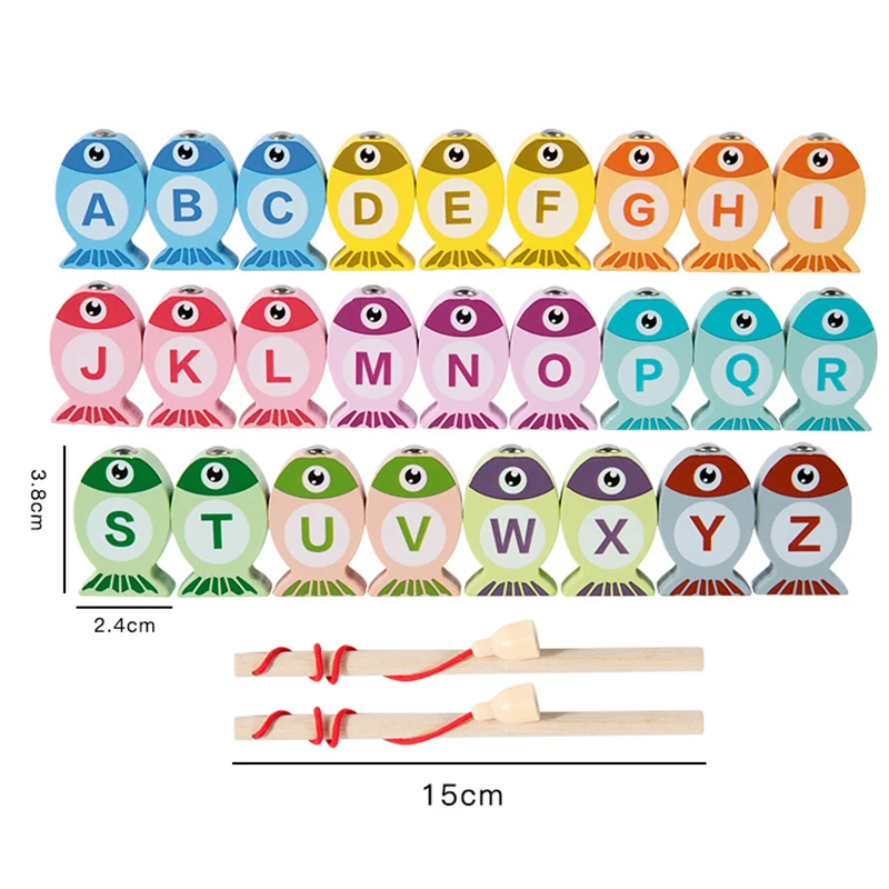 Drewniane prezenty dla dzieci gra w wędkowanie dla dzieci wczesna edukacja alfabet numeryczny zabawki kognitywne dzieci interaktywny zabawki do gry
