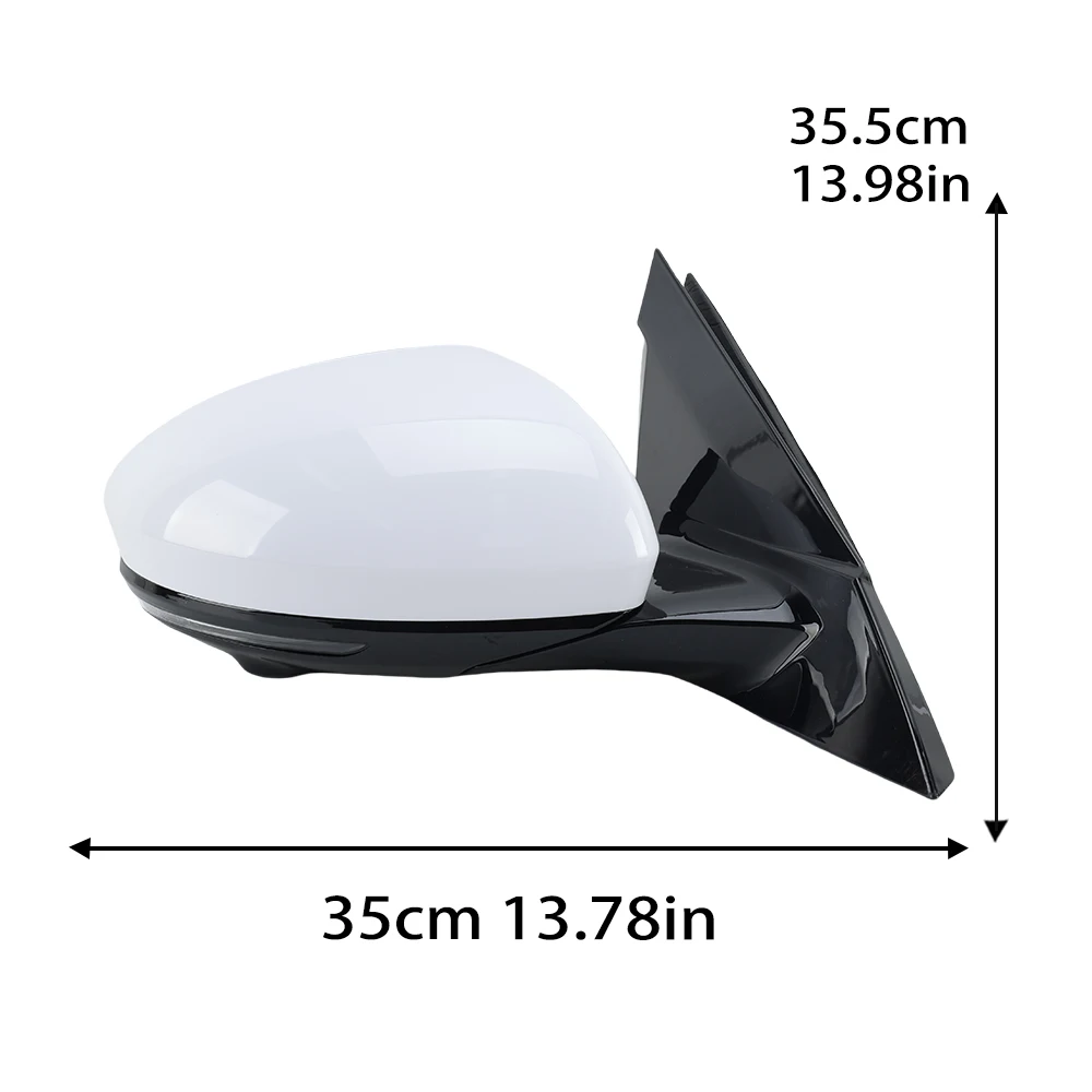 12 Wires Rearview Mirror Assembly For Nissan Altima 2019-2020 Primer White Automatic Folding Camera Side Mirror Car Accessories