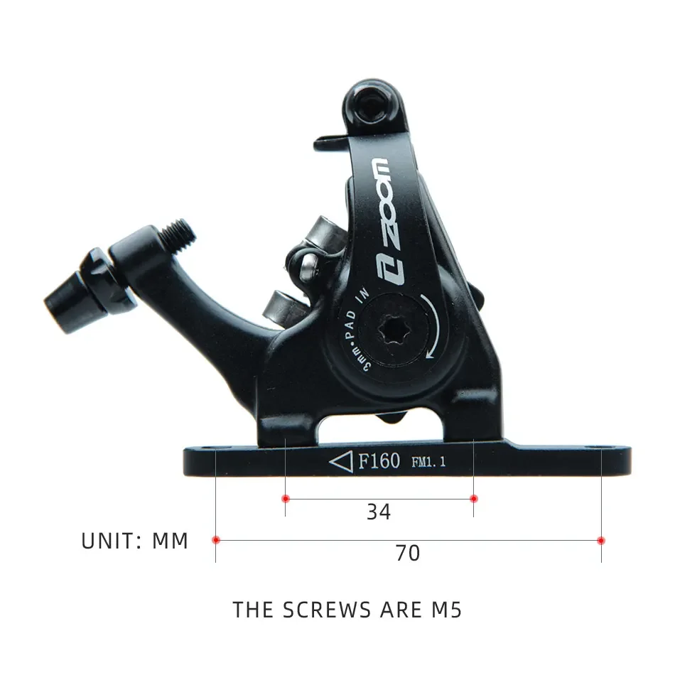 ZOOM HB700 Bicycle Disc Brake Road Bike Mechanical Brakes Mechanical Caliper Double Piston Bilateral Drive MD-C550 TRP 140 160