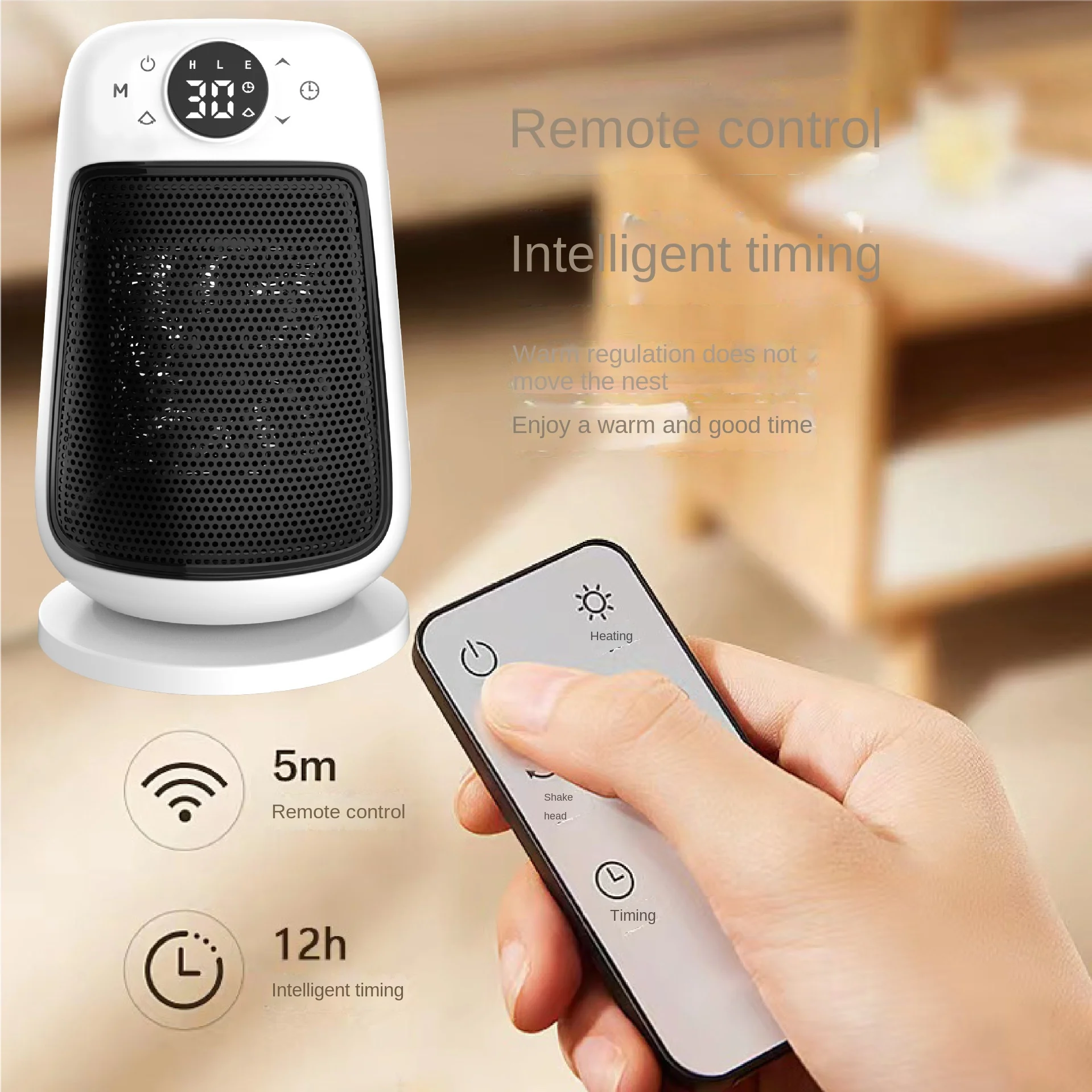 Desktop 110V 220V pemanas listrik, pemanas kipas rumah tangga untuk mesin pemanas cepat musim dingin