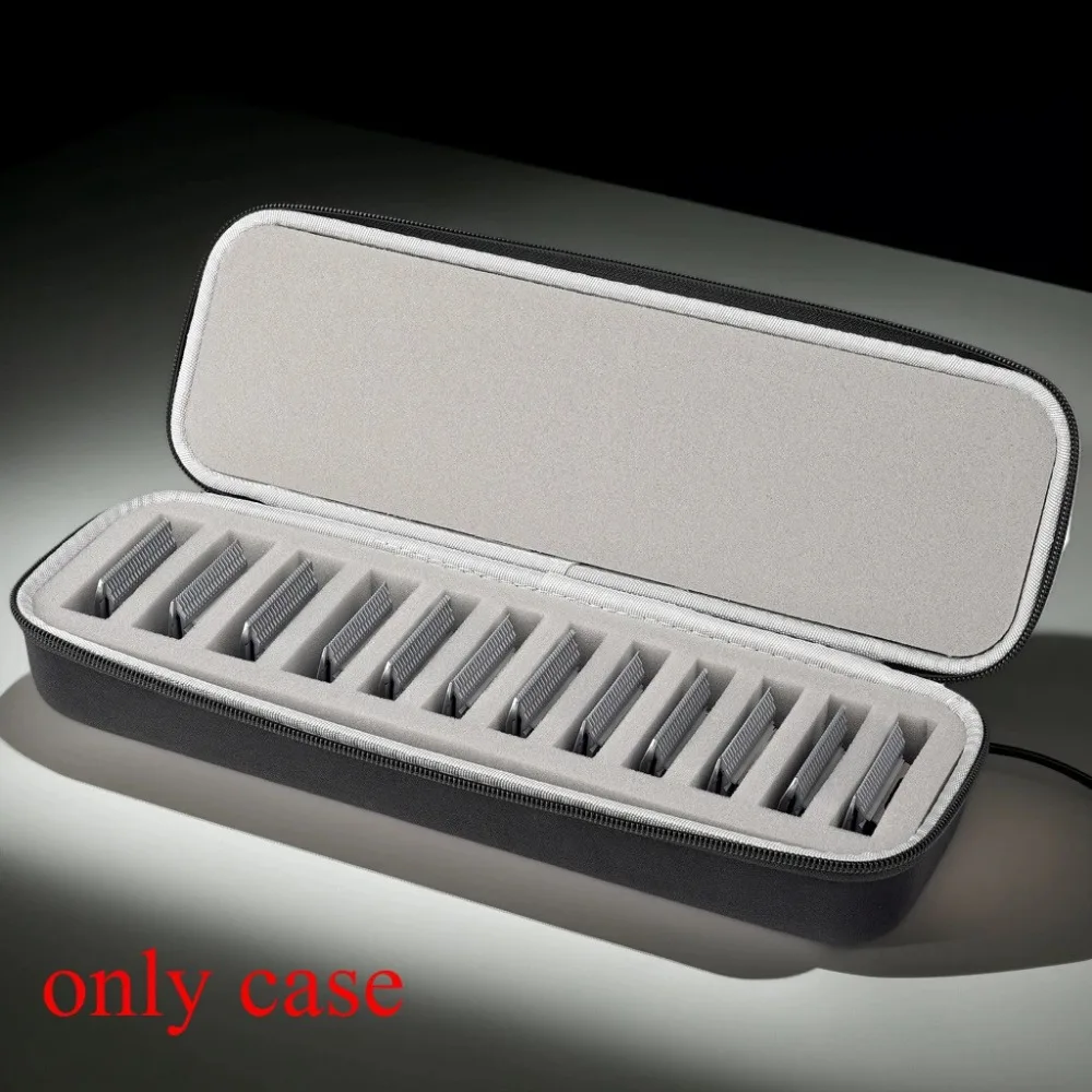 Hair Clipper Guard Blade Case Holder - Hard Travel Carrying Storage Holds 12 Blades Bag (ONLY BOX)