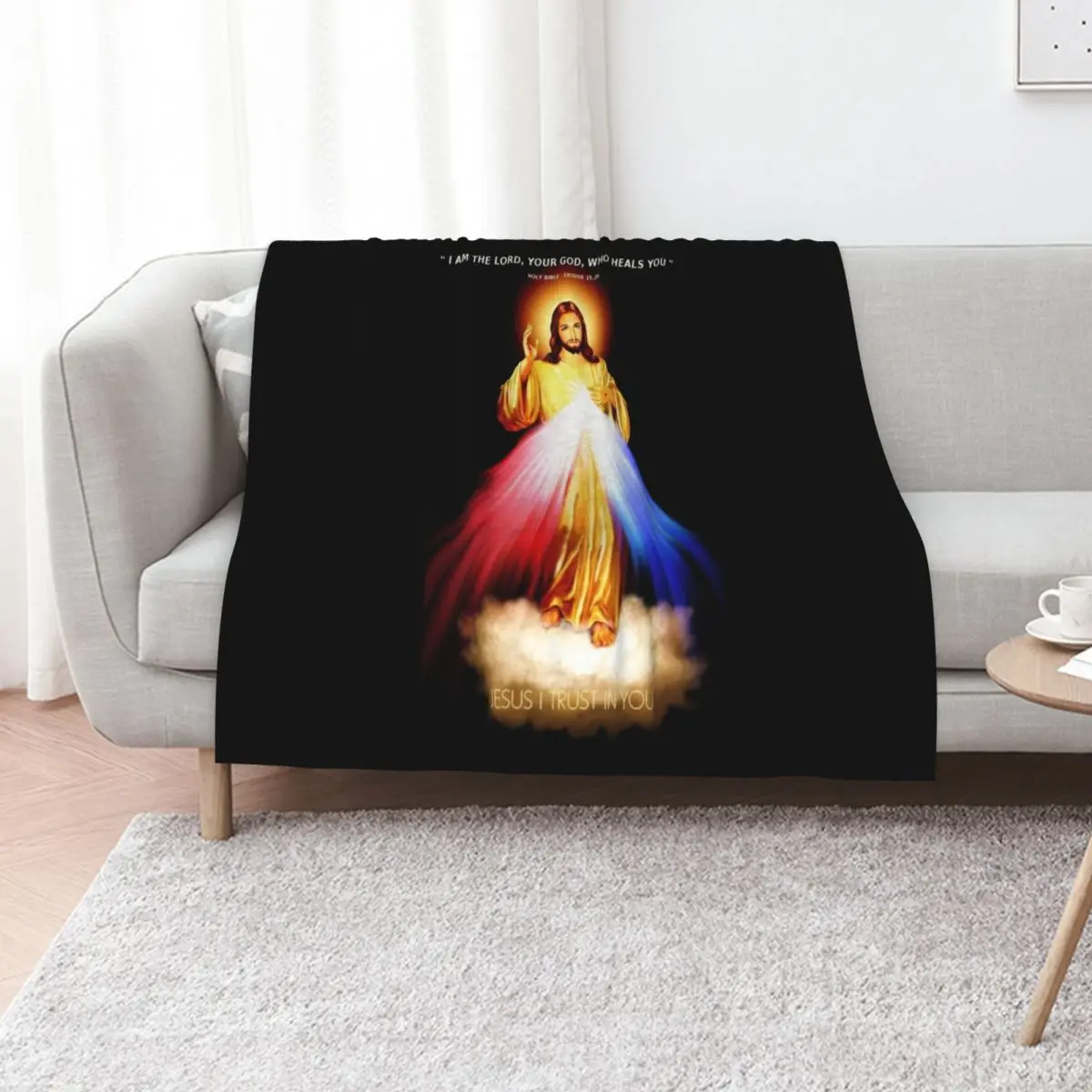 

Divine Mercy Lord Jesus I trust in you Throw Blanket bed plaid Blankets For Sofas Sofa warm for winter Blankets