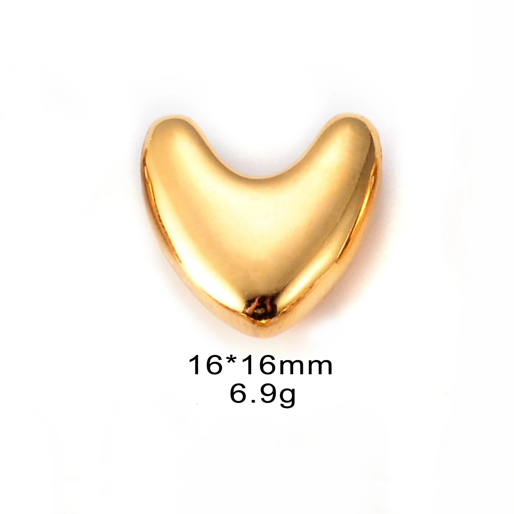 8pcs/lot Wholesale Golden Love Heart Connector for DIY Necklace Bracelet Handmade Fashion Jewelry Making Supplies