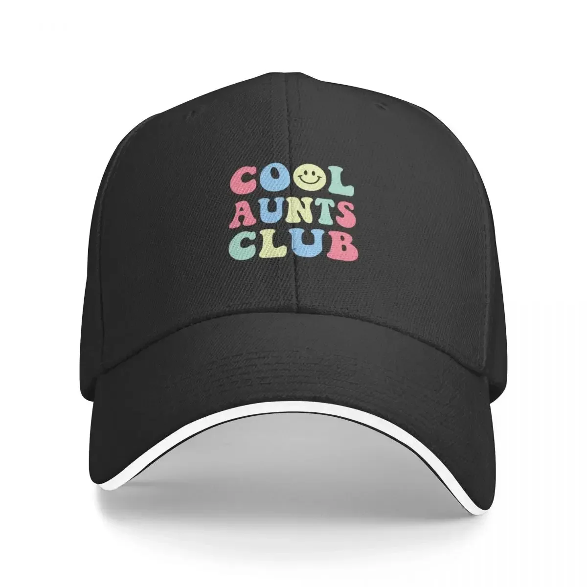 Cool Aunt Club Funny Smile Colorful Cool Aunt Club Aunties Baseball Cap Big Size Hat Thermal Visor Sunhat hiking hat Girl Men's