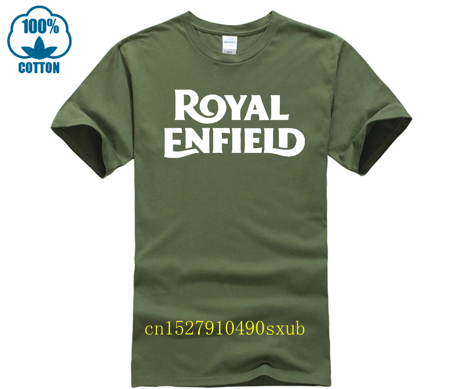 Una delle magliette da uomo per moto retrò britanniche Royal Interceptor Fashion Enfields T Shirt