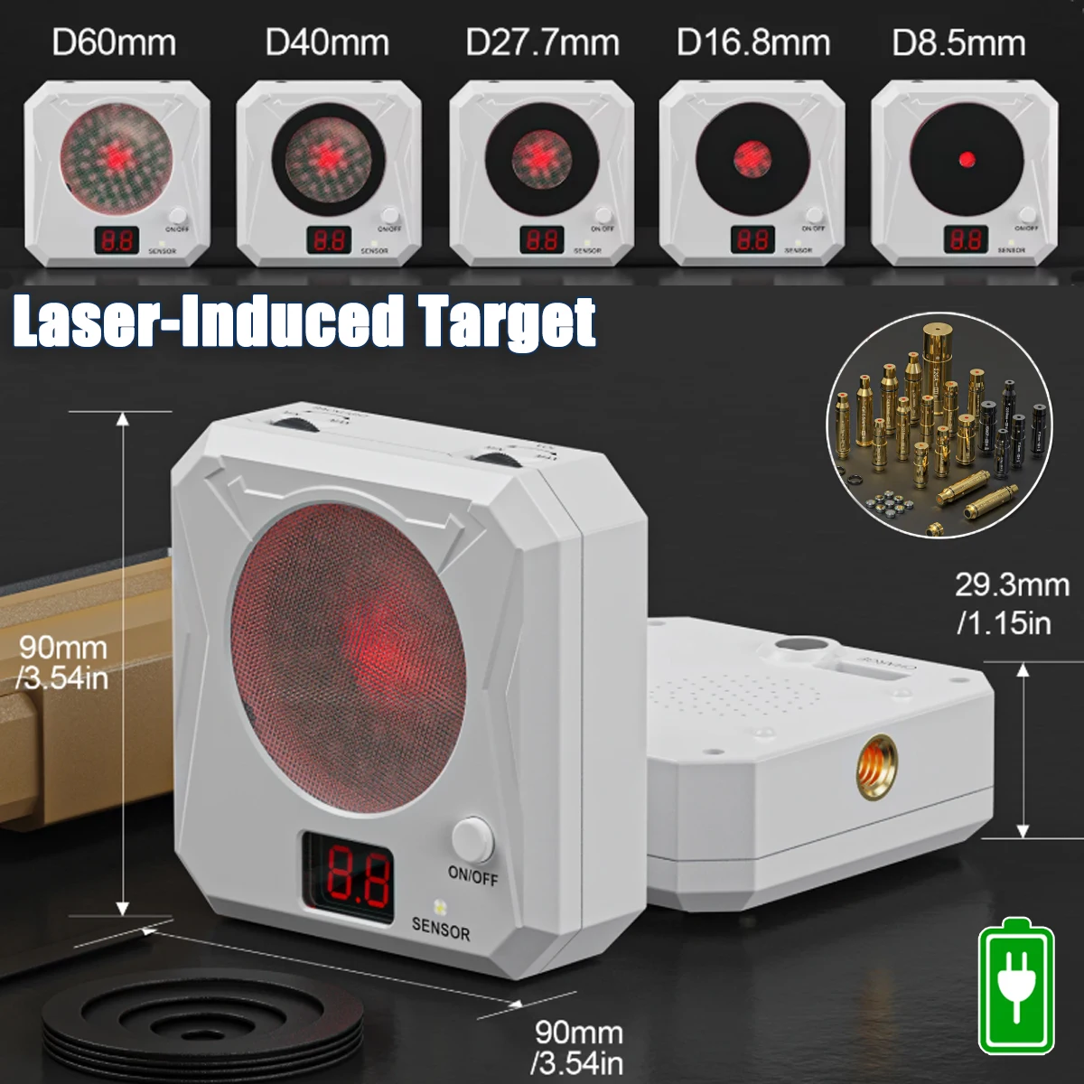 

Infrared Induction Electronic Scoring Laser Target Color Sensitive Shooting Practice with Sound Effects Training Toy Equipment