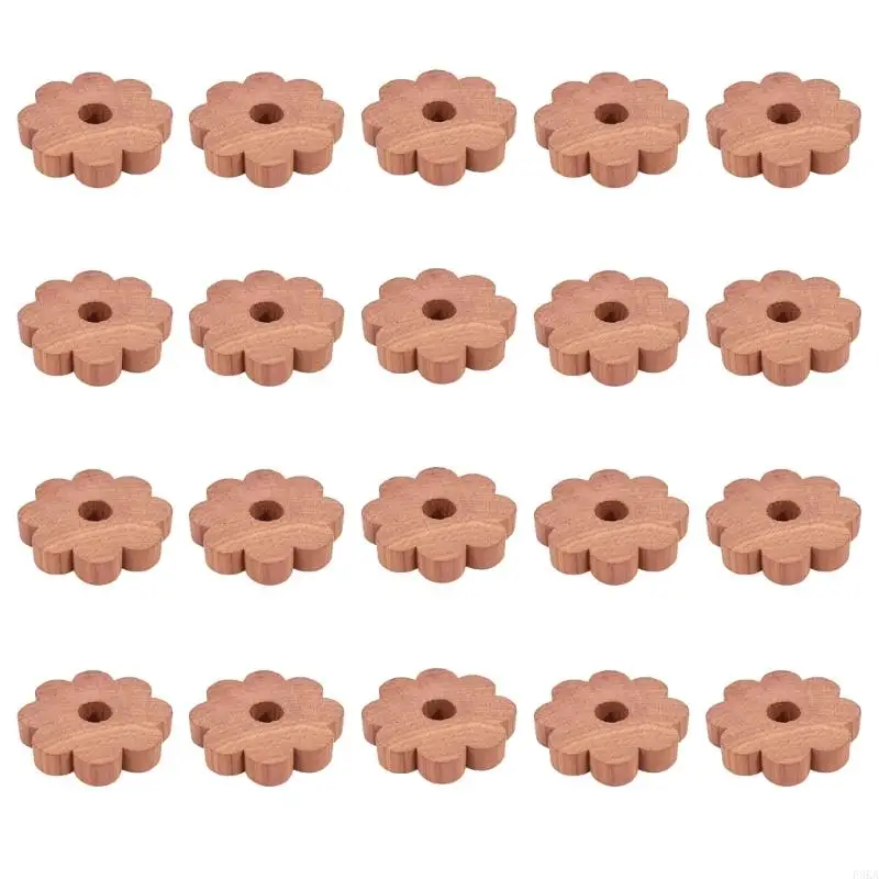 Set of 20 Cedar Pieces Odor Eliminators for Home and Vehicle Use