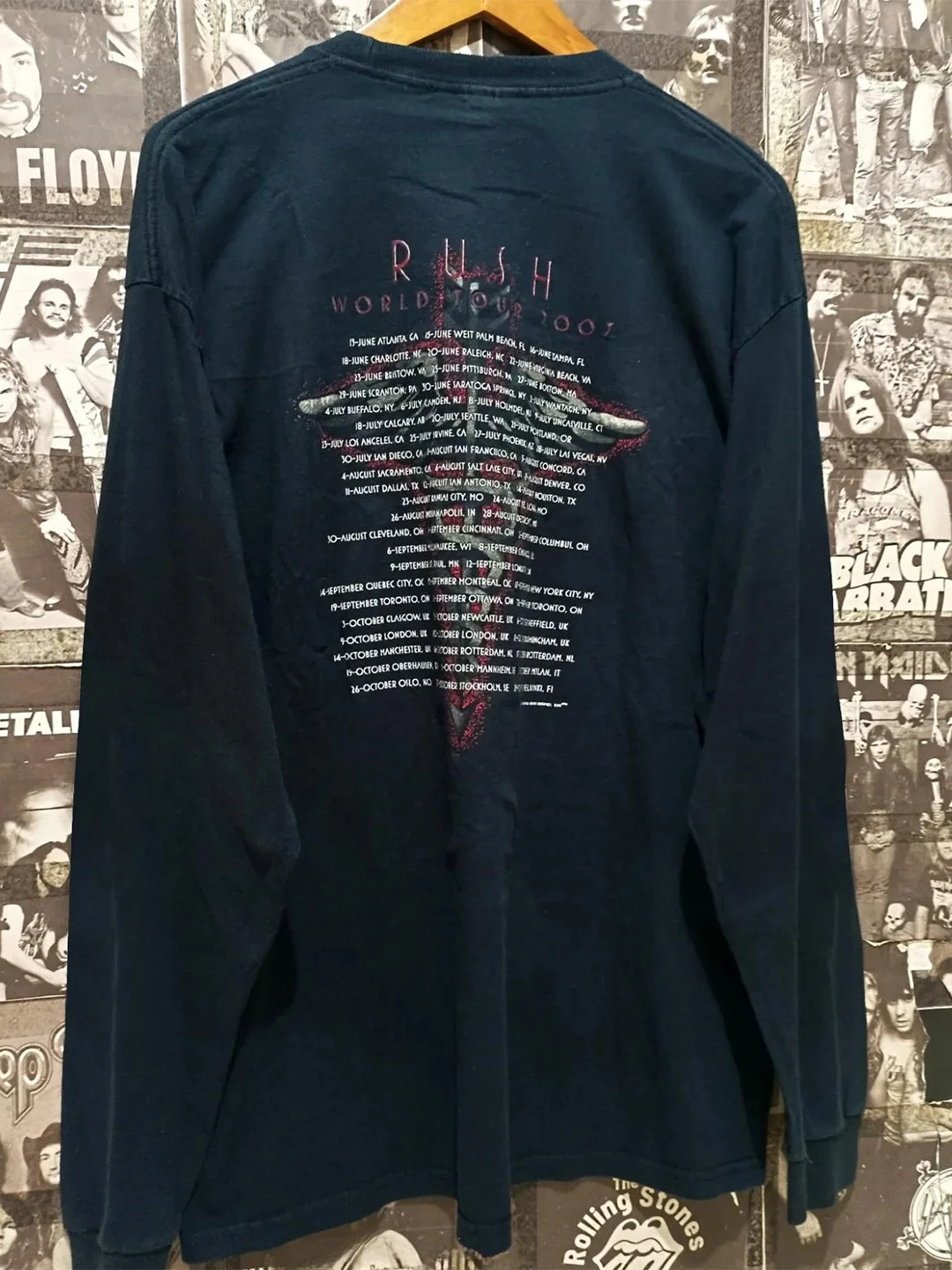 Rush Rock Band Tour Vintage Long Sleeve T-Shirt Unisex Retro Cityboy Style Cotton Tee Breathable Casual Wear for Men And Women