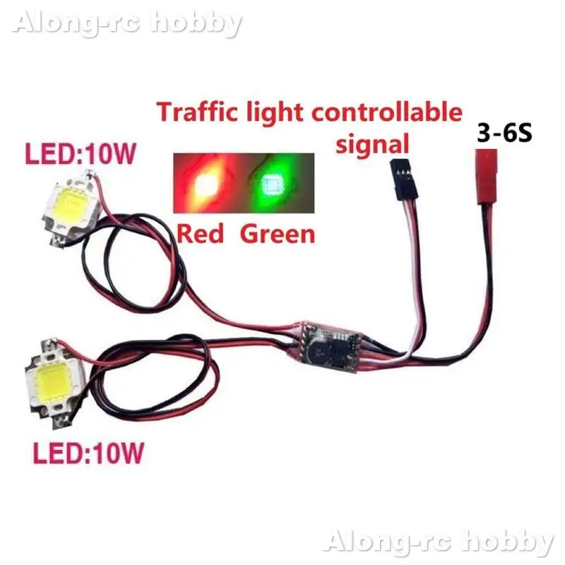 High Quality Lights 10W Red Green LED With Flash Controller for QAV 250 4 -6 Axis RC Airplane Diy Models Hobby Plane Glider