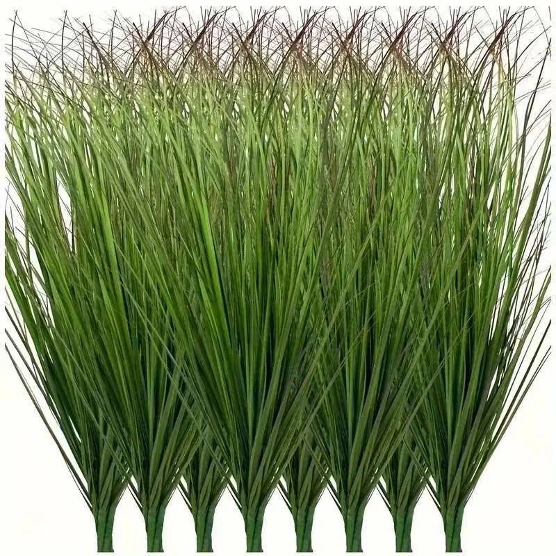 35CM Artificial Green Onion Grass, Fake Greenery Resin Ornaments Indoor Outdoor Home Decoration, Versatile Christmas Summer image 3
