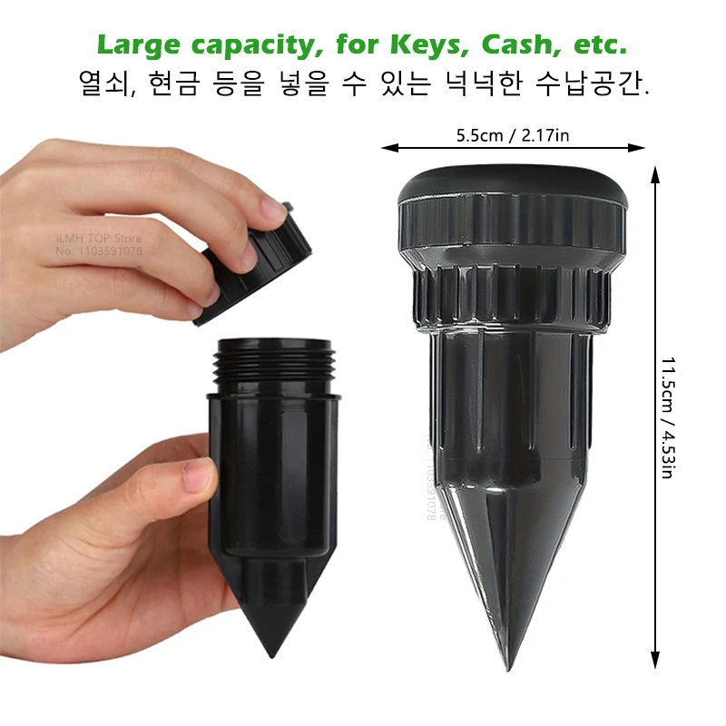 Fake Sprinkler Key Hider, Waterproof Outdoor Hidden Key Safe Box, Durable Plastic Garden Secret Storage, for Emergency Spare Key