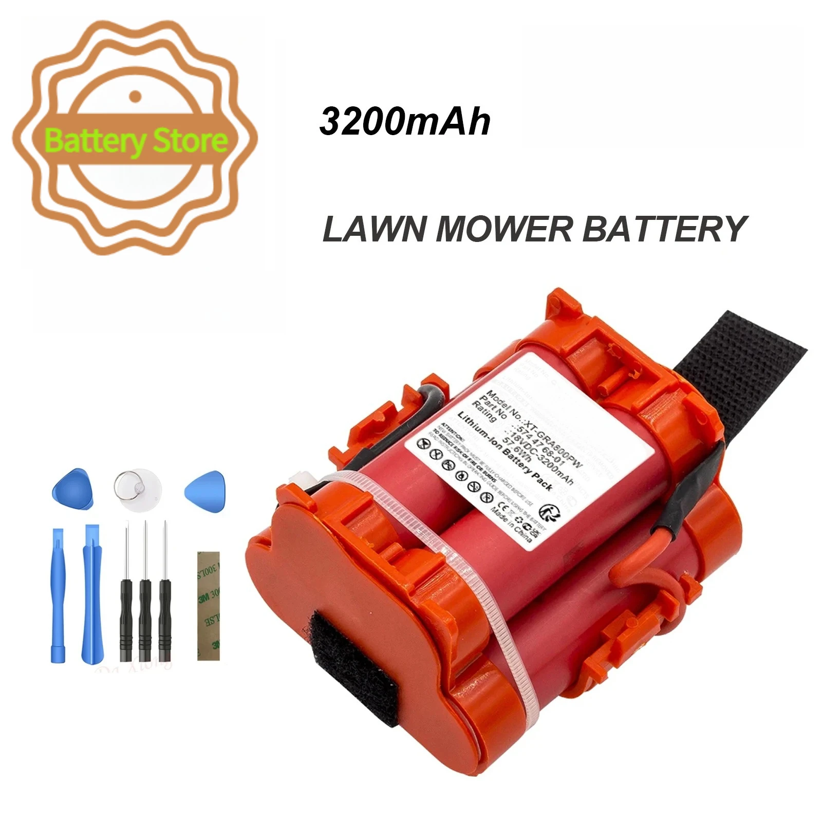 3200mAh Lawn Mower Battery for Husqvarna 105 2016,105 2017,105 2018,105 2019,305 2011,305 2012,305 2013,305 2014
