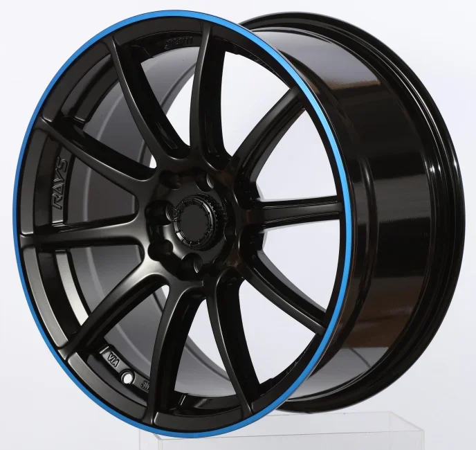 57XT Wholesale Blue 15 16 17 18 Inch 4 5 Holes 18x8.5 PCD 4x100 5x114.3 Universal Staggered Aluminum Auto Car Rims Alloy Wheels