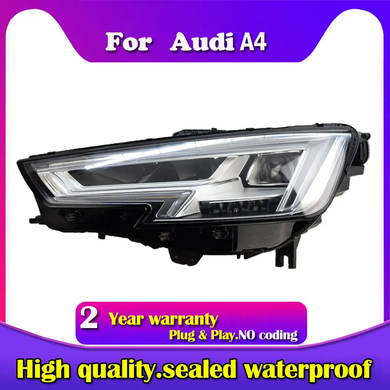 

Car Model For Audi 2017-2020 A4 B9 Headlights A4L LED Headlight Projector Lens DRL Head Lamp Automotive Accessories