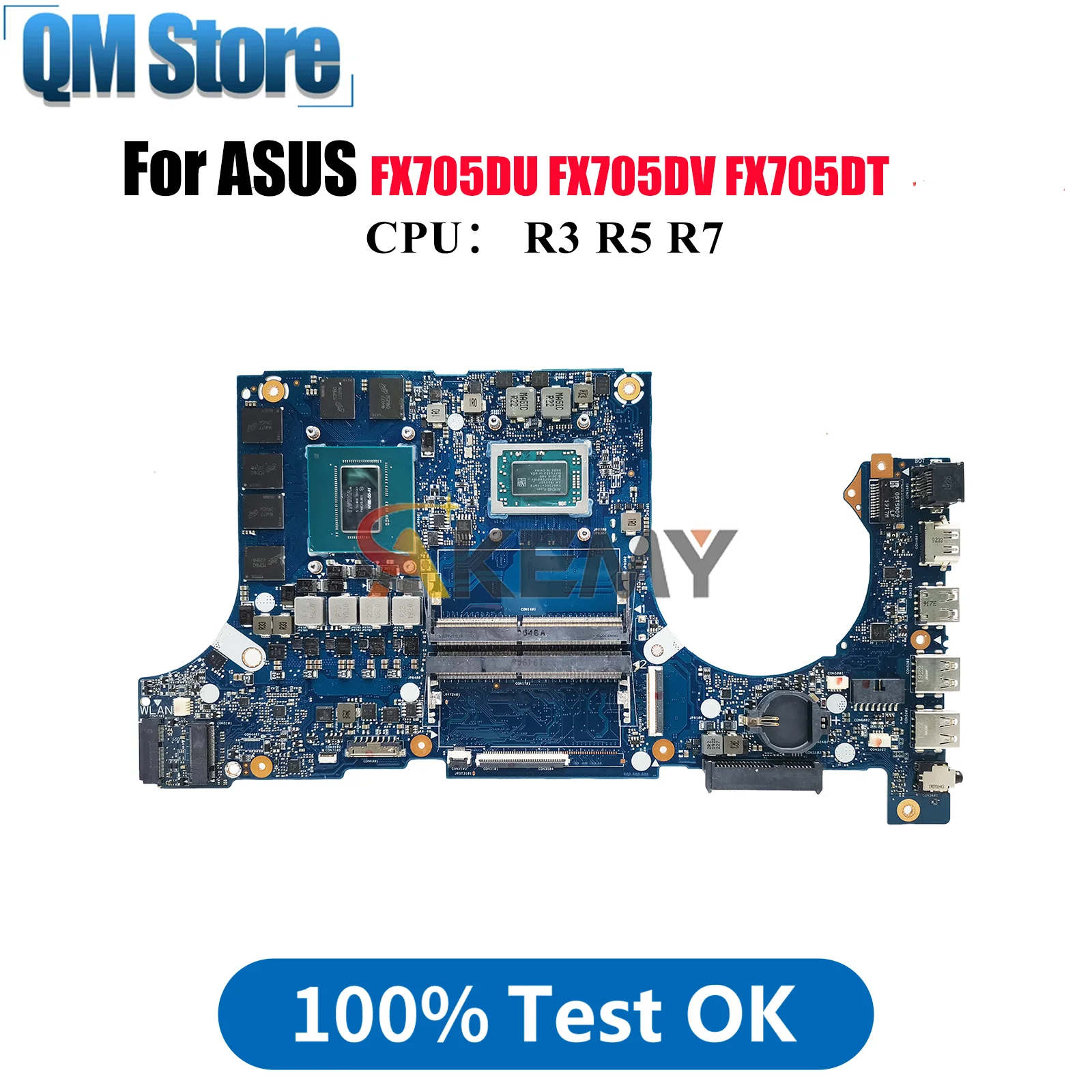 

FX705DU Laptop Motherboard For ASUS TUF Gaming FX705GV FX505 FX705GM FX86FE FX86FD FX705GU Notebook Mainboard With R3 R5 R7 CPU