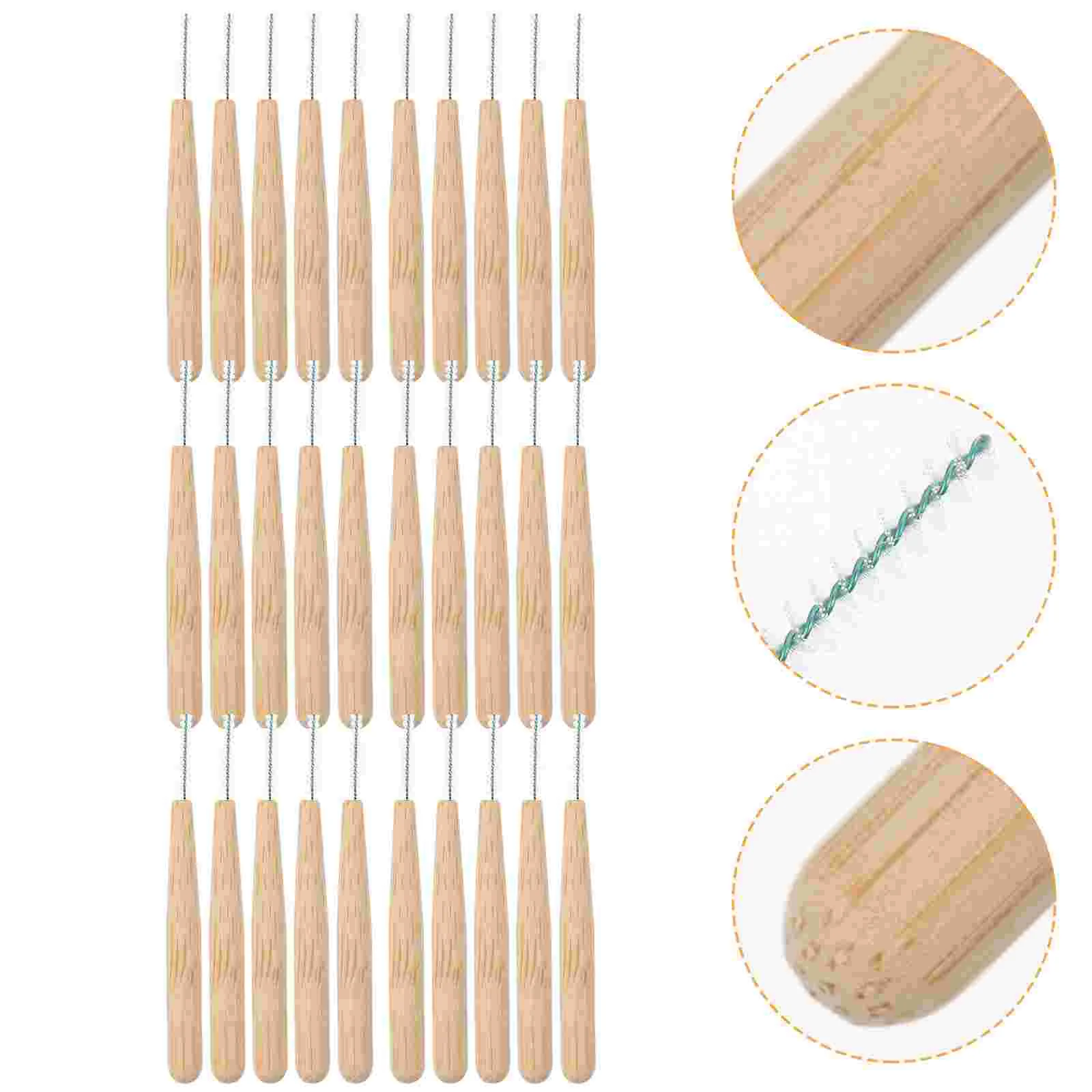 30 Pcs Braces Cleaning Teeth Cleaner Interdental Cleaners Oral Care Tool Floss Brush Wooden Tools