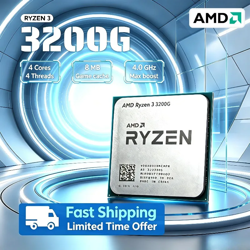 AMD Ryzen 3 R3 3200G 100% Brand New Original Best Entry Level Gaming Processor 3.6GHz Quad Core 65W AM4 CPU