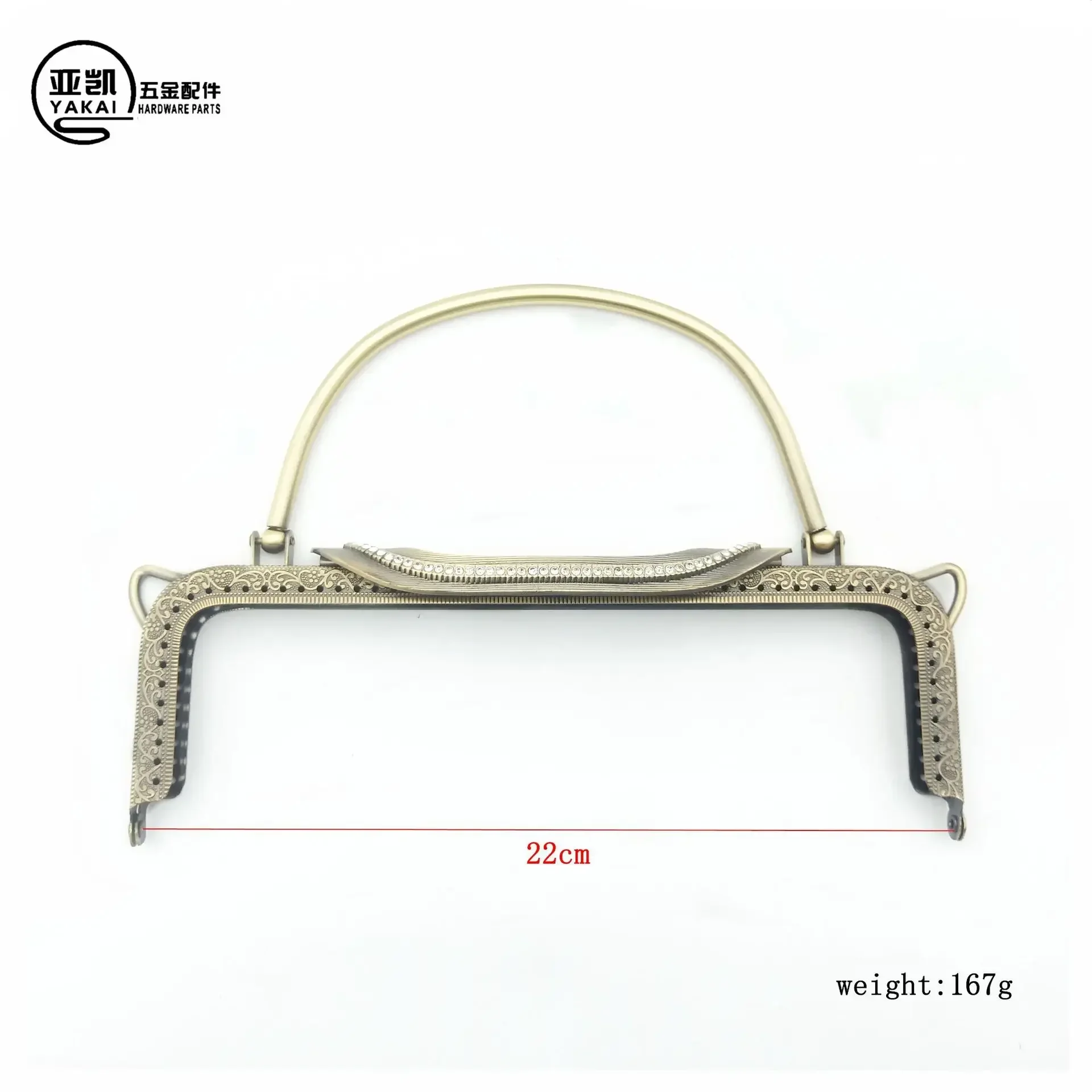 22CM Rettangolo Goffratura Vintage Con Maniglia Telaio Per Borse Borsa Da Donna In Metallo Telaio Chiusura Borsa Borsa FAI DA TE Accessori