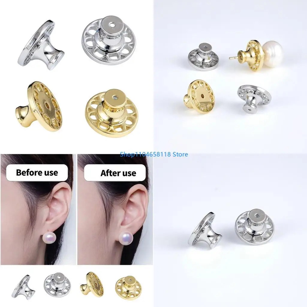 

Copper Earring Support Backs Dropping Resistant Stabilizer for Heavy Jewelry Accessories