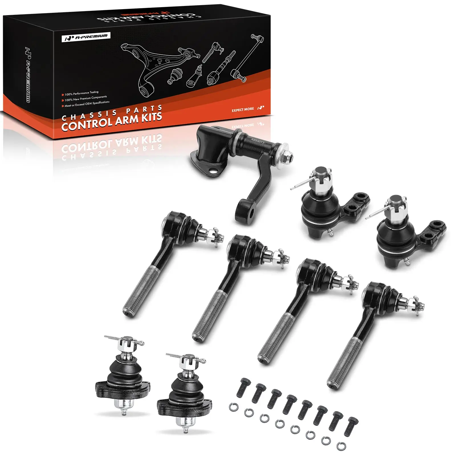 A-Premium 9x Idler Arm Inner&Outer Tie Rod End Ball Joint for Nissan Pathfinder 1993-1995 D21 1994 Pickup 1995-1997