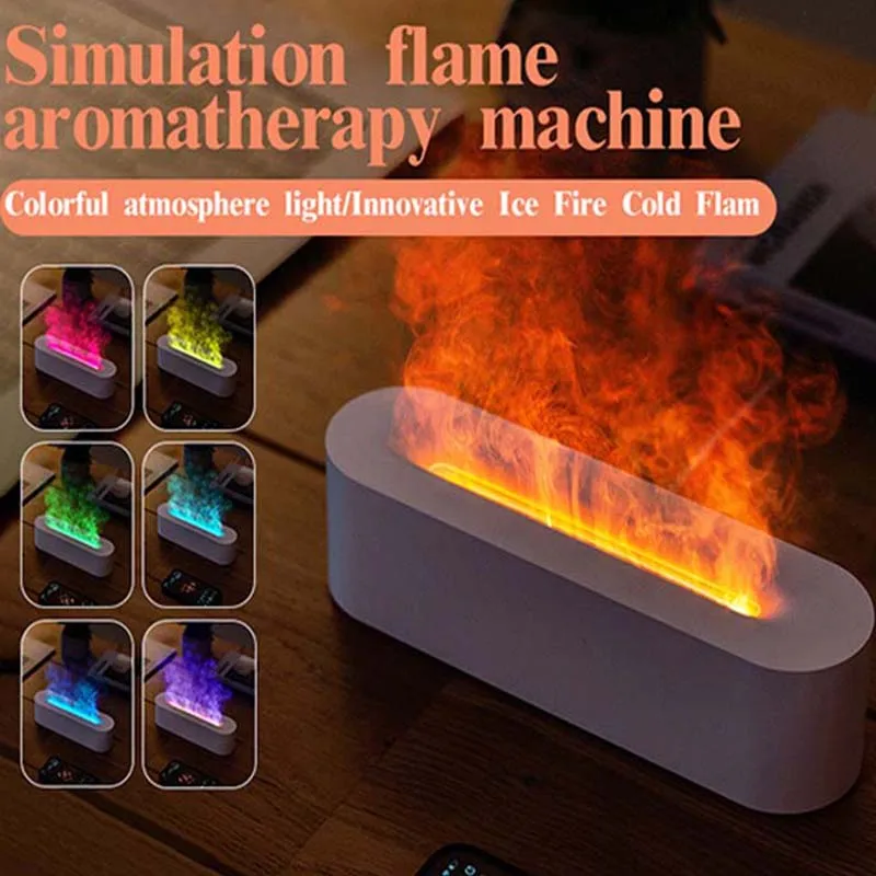 

Colorful Flame Aroma Diffuser Usb Fire Humidifier Diffuser Flame 130ml Household Essential Oil Diffuser