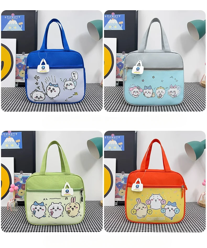 

Children's Gift Chiikawa Hachiware Usagi Lunch Box Bag Cute Student Handheld Insulation Bag Thickened Aluminum Foil Bento Bag