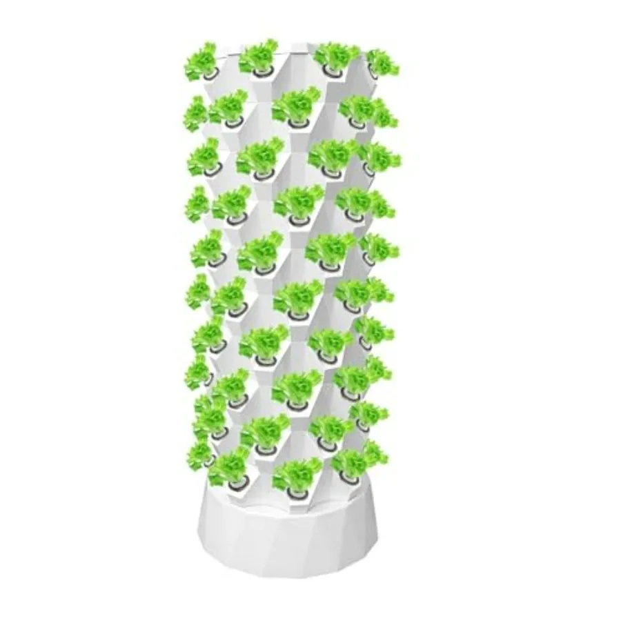 80-Slot Hydroponic Lettuce Growth Tower with Water Pump for Indoor Vertical Home Gardening Planting Kit for Indoor Flower and V