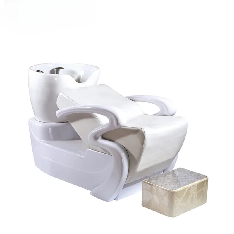 Hair Hairdressing Shampoo Chair Punch Bed Flushing Bed Ceramic Basin