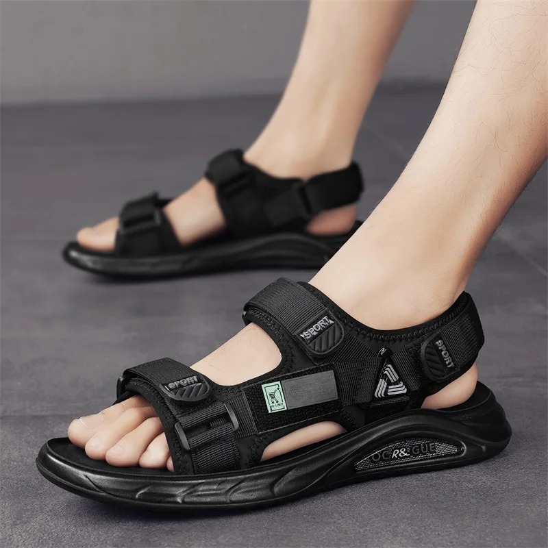 Mens Casual Sandals Summer Outdoor Open Toe Walking Shoes Soft Bottom Comfortable Vacation Slippers Fashion Non-slip Breathable