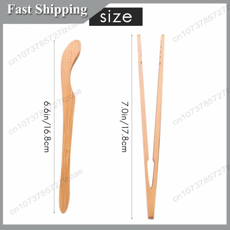 

-A99Z 16Pcs Bamboo Toaster Tongs - 7 Inch Reusable Wood Cooking Tongs -Kitchen Utensil For Cheese Bacon Muffin Fruits Bread
