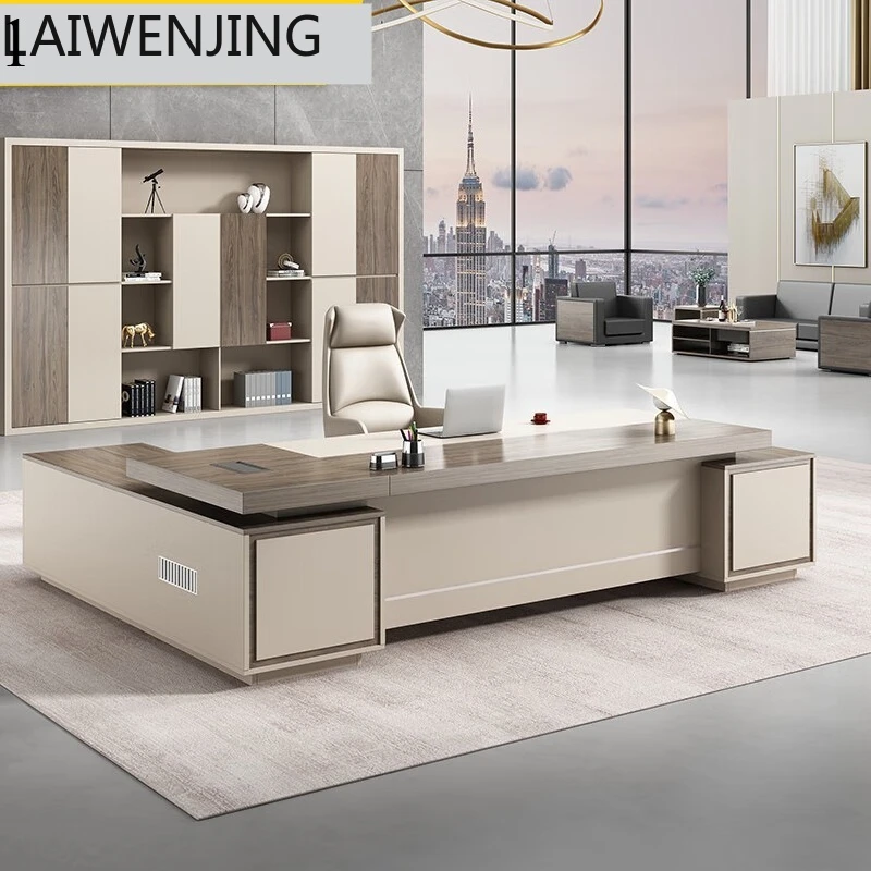

MJY simple modern office desk and chair combination large desk manager supervisor desk
