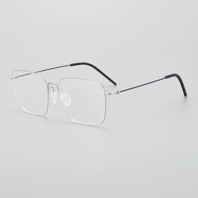 Ultra-light glasses frame without screws, fashionable women simple anti-blue light men myopia glasses