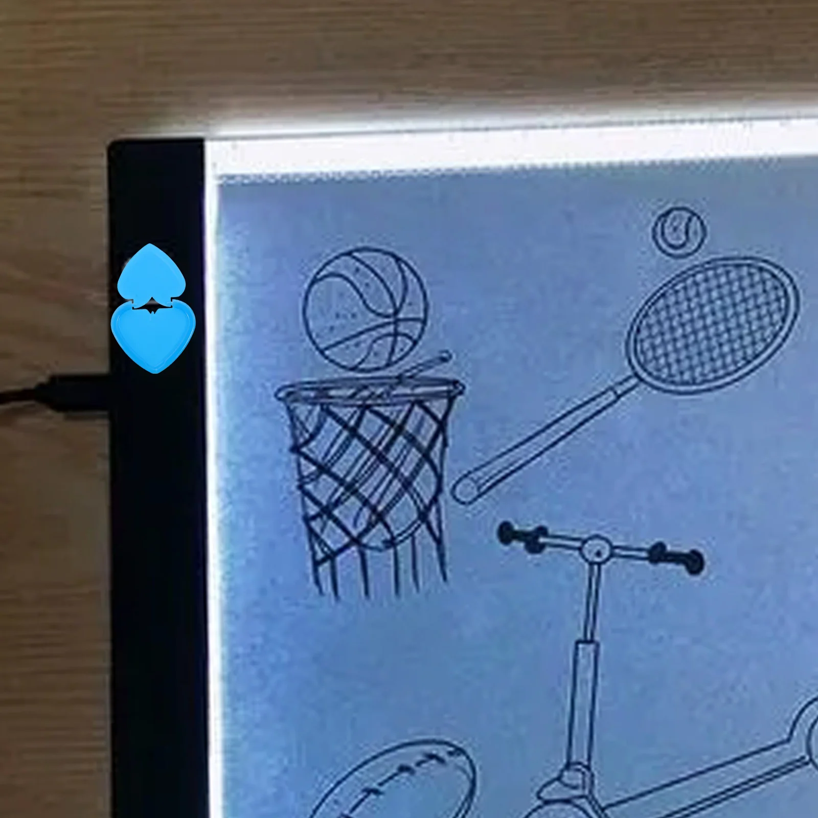 1 set Diamond Art Light Pad Baffle Heart Shaped Plastic Cover Adhesive Back For Led Drawing Board Key Button Shield Craft