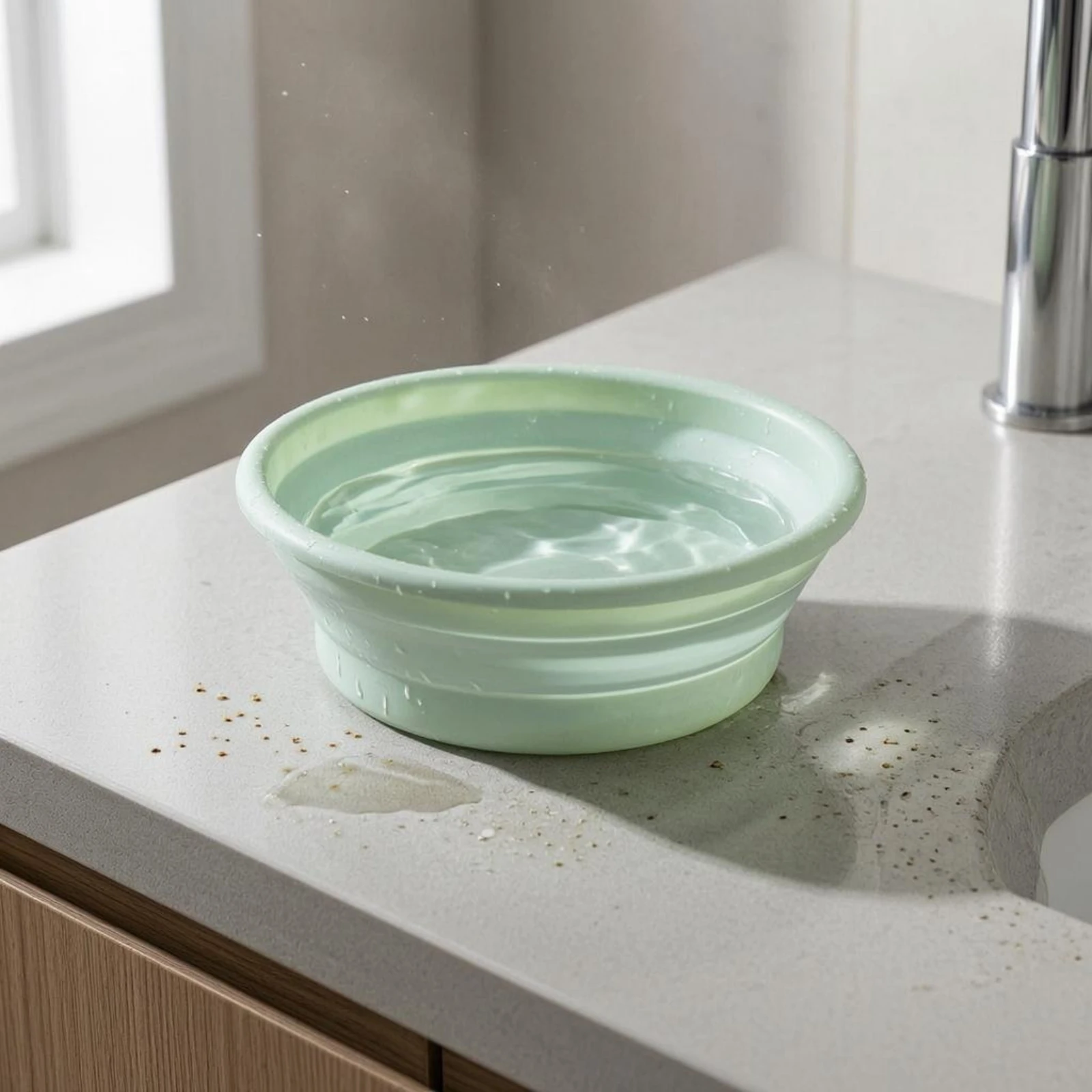 Collapsible Basin Compact Foldable Wash Basin Portable Wash Tub Space-Saving Household Container Dishwasher Safe for Travel