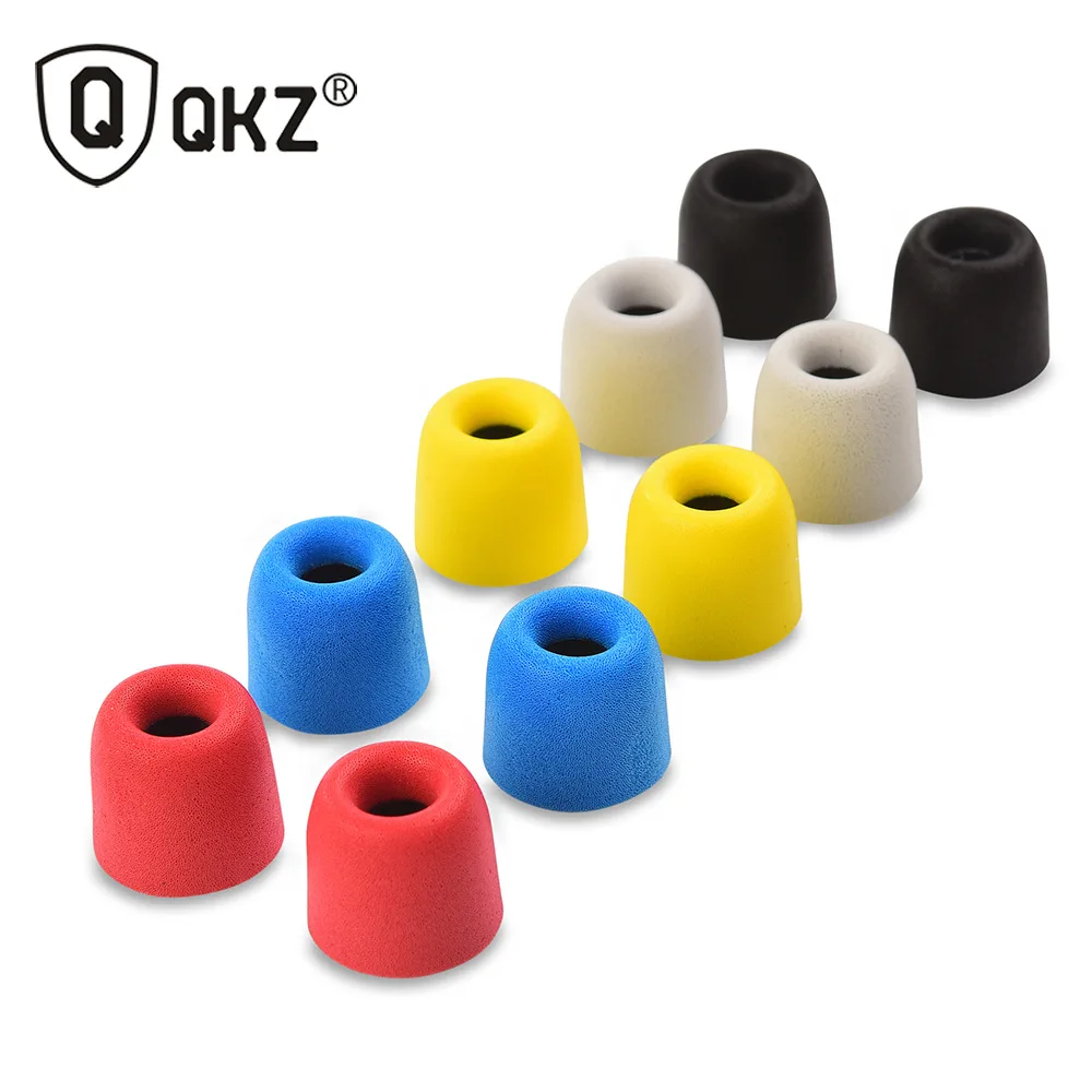 QKZ Headset Ear Cap 2/6PCS Noise Isolating Comfortble Memory Foam In Ear Tips Earbuds for QKZ KZ TRN Earphone Headphones