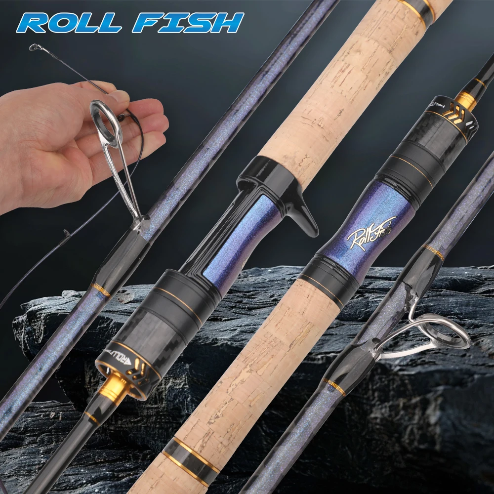 ROLLFISH UL Trout Rod - Carbon Fiber, Spinning/Casting, Super Soft, Freshwater, 1.68-1.98m, Fast Action