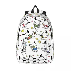 Zaino per adolescenti per cani Pochacco con tasca lavoro per liceo Kawaii Cartoon Daypack per uomo donna borsa a tracolla per College