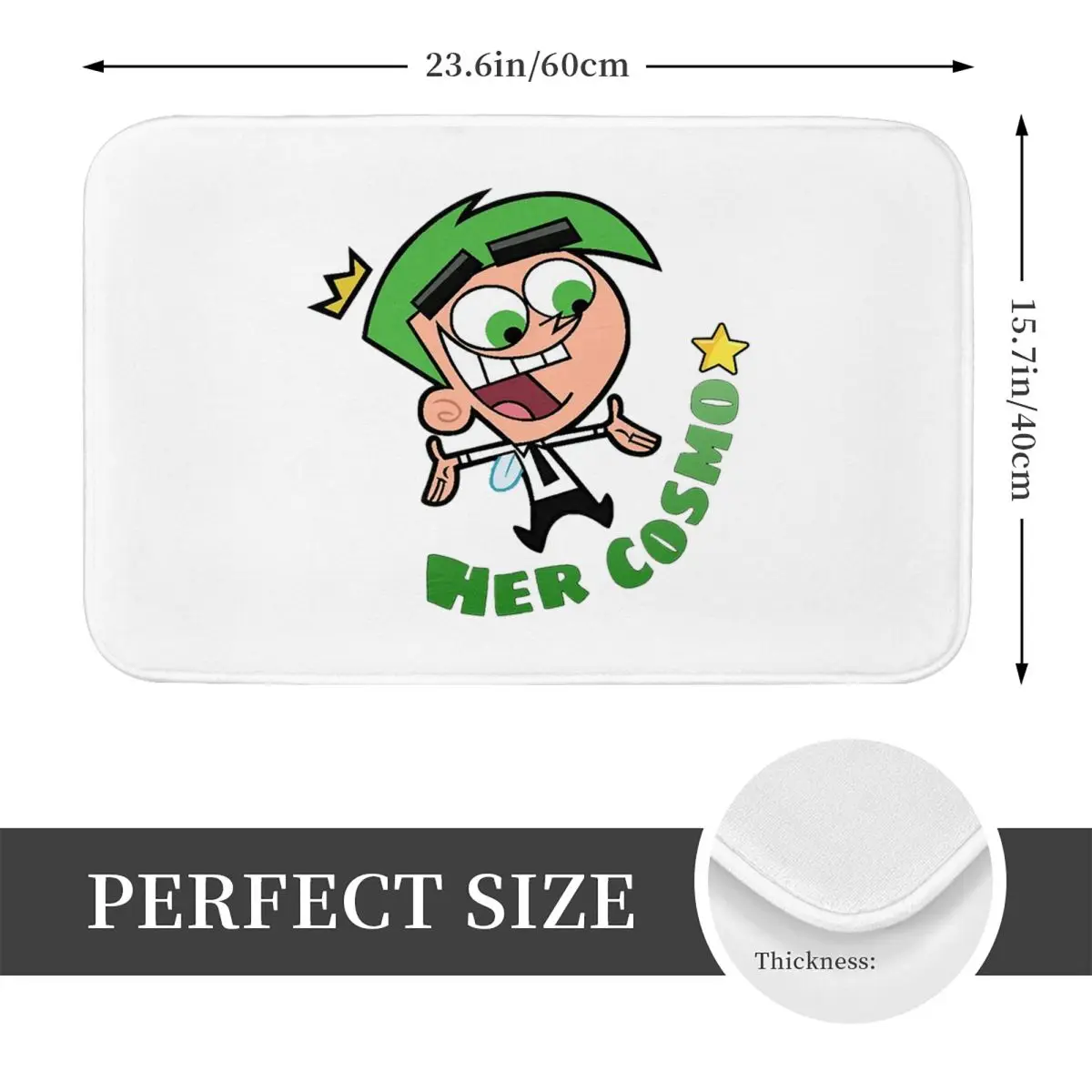 Fairly Oddparents Cosmo Doormat Kitchen Entrance Home Floor Mat Anti-slip Carpet Rug for Balcony Footpad Mats