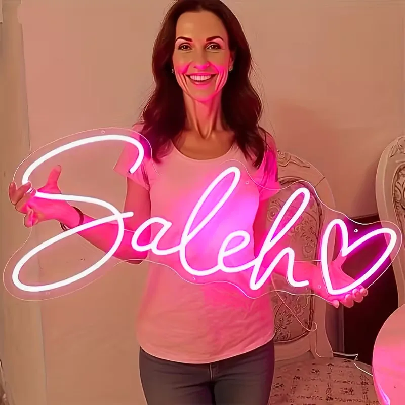 شخصية LED النيون تسجيل اسم مخصص/النص USB بالطاقة ضوء النيون مع التحكم في مفتاح باهتة للمنزل بار مقهى الزفاف