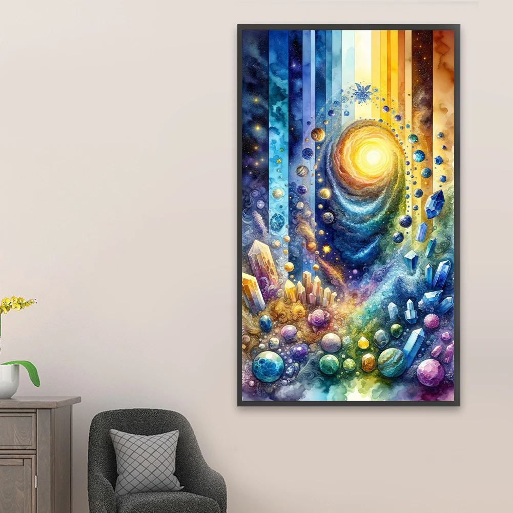 

Mine 5D DIY Full Drill Round Diamond Painting Kit for Home Wall Decor 40x70cm