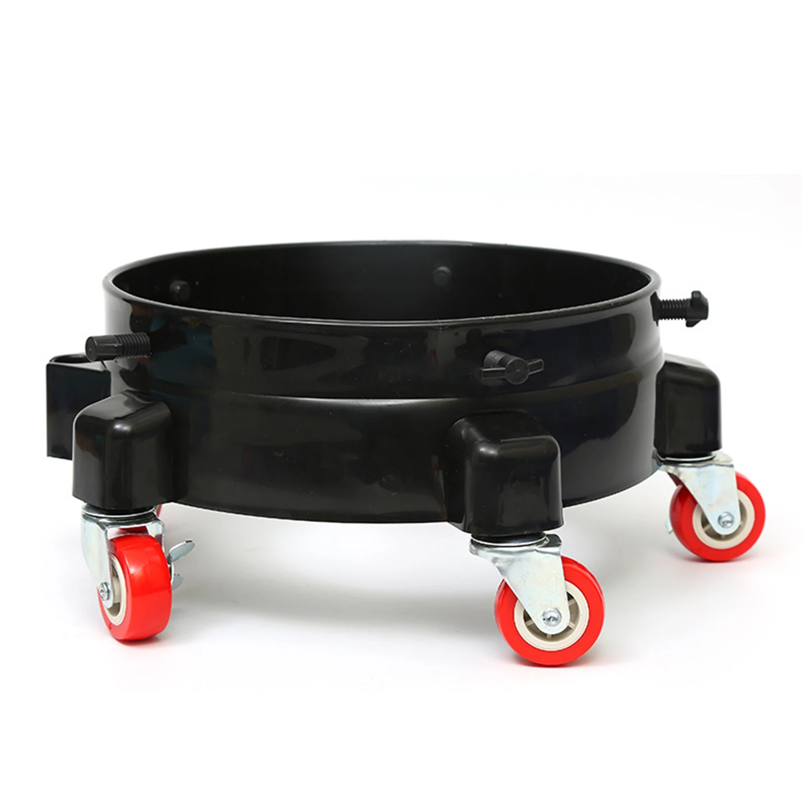 Rolling Bucket Dolly With Wheels for Car Washing, Easy Push Drum Dolly with 5 Swivel Casters Black
